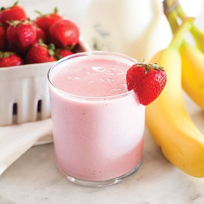 Banana and Strawberry Juice