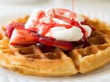 Strawberry Syrup Waffle