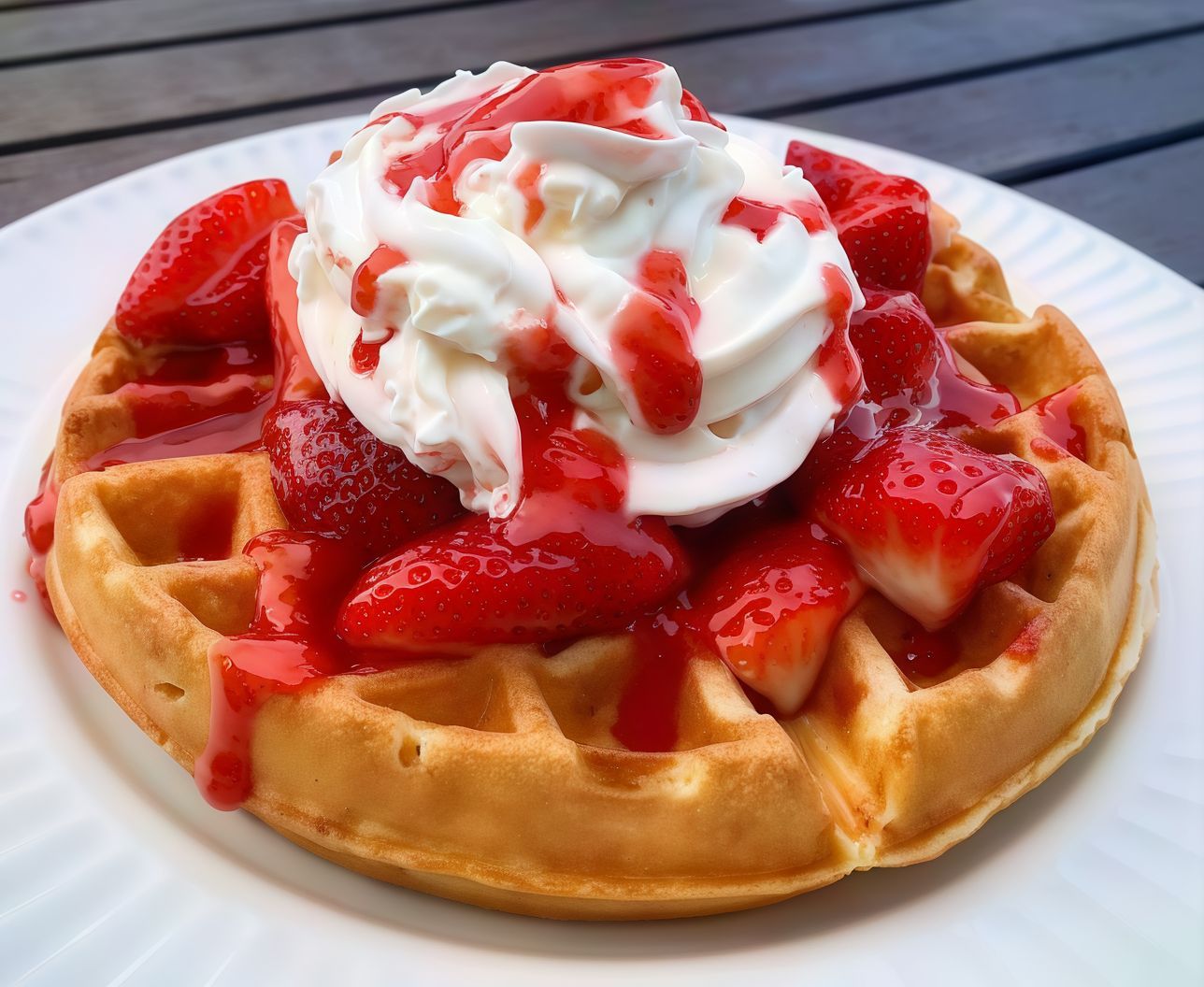 Strawberry Cream Waffle