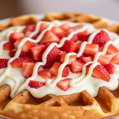 Strawberry White Waffle