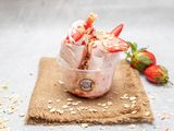 Strawberry and Oatmeal Ice Cream Roll