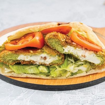 Falafel stuffed with Kiri Sandwich