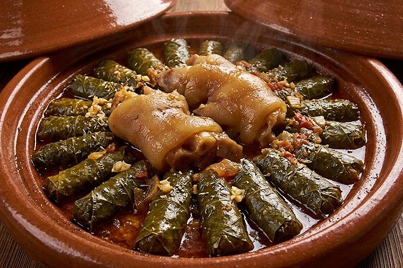 grape leaves Tajine with Knuckles