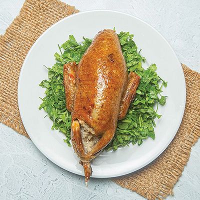 Stuffed pigeon with rice