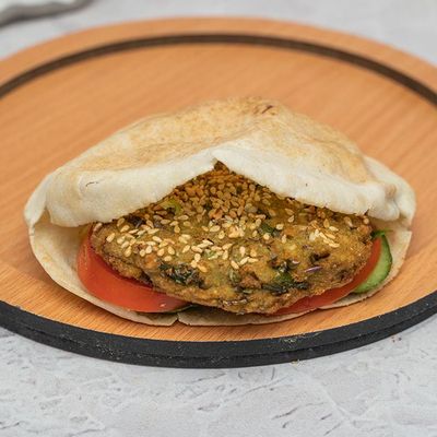 Fried Eggplant Taamia Sandwich