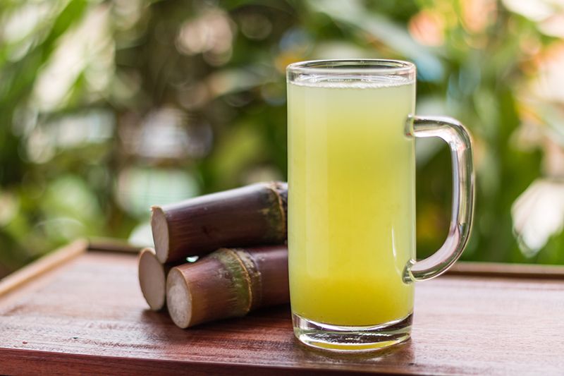 Sugarcane With Orange Juice