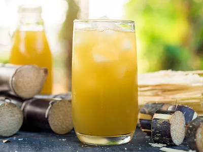 Sugarcane juice with orange