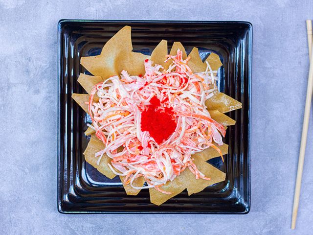 Marinated salmon salad