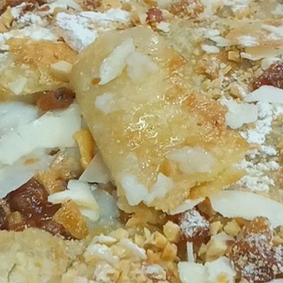 Raisin and coconut pie