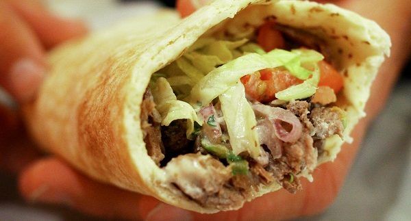 Syrain Mix Shawerma Sandwich Saj Bread