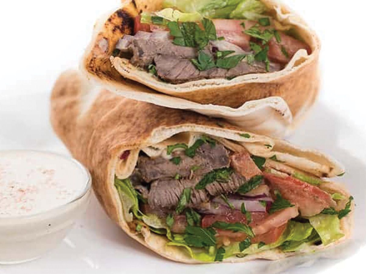 Syrian Meat Shawerma sandwich
