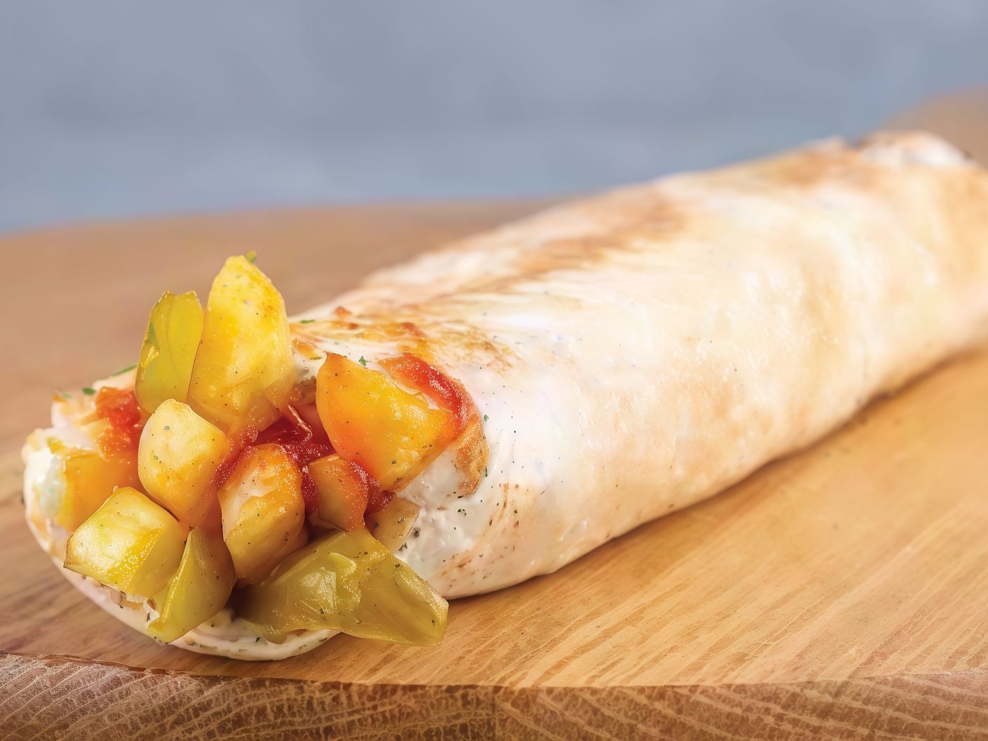 Syrian potato mozzarella sandwich