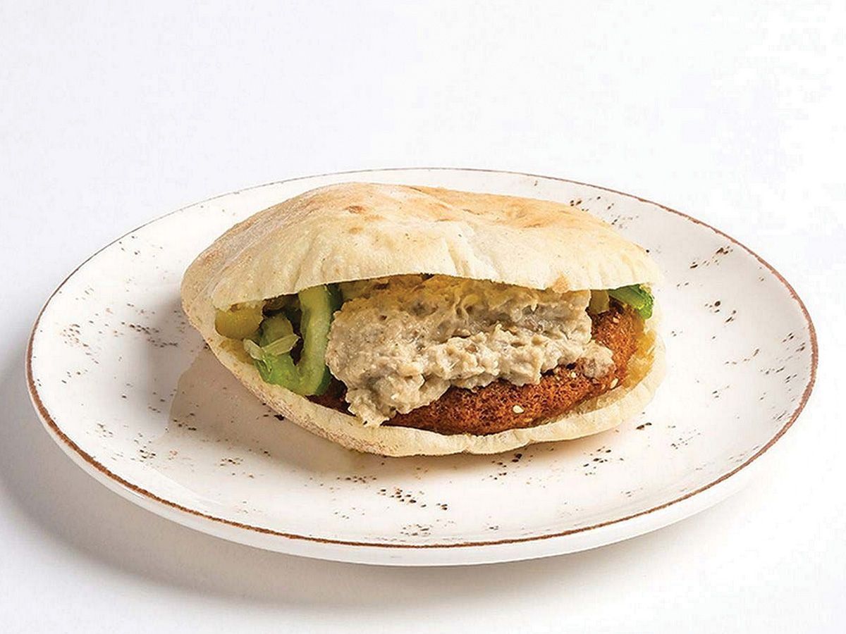 Baladi Taamia With Cheddar Cheese Sandwich