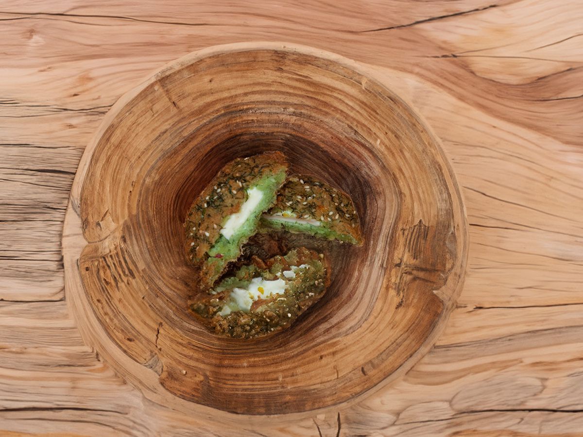 Falafel Patty Stuffed With Cheese