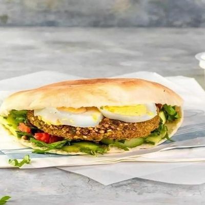 Taamia Sandwich with Boiled Egg
