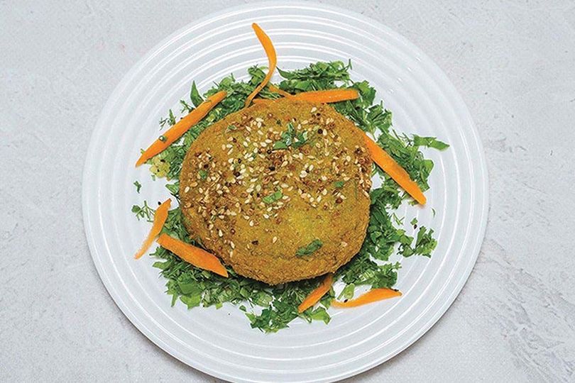 Taamia Patty Pickled Lemons with Safflower