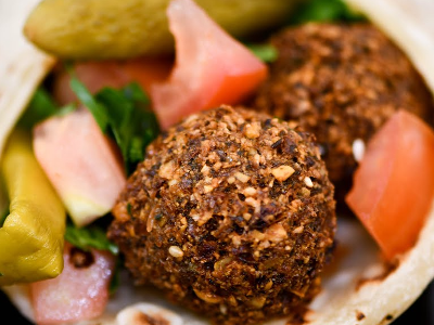 Taamia With Baba Ghannoug Sandwich