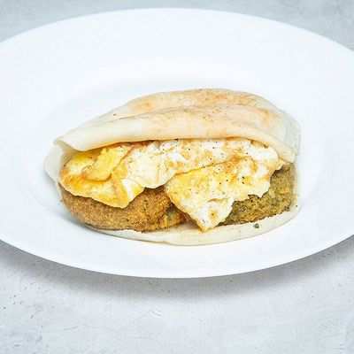 Taamia With Fried Eggs Sandwich
