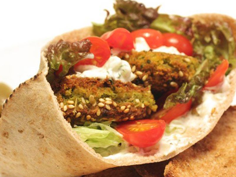 Taamia With Baba Ghannoug Sandwich