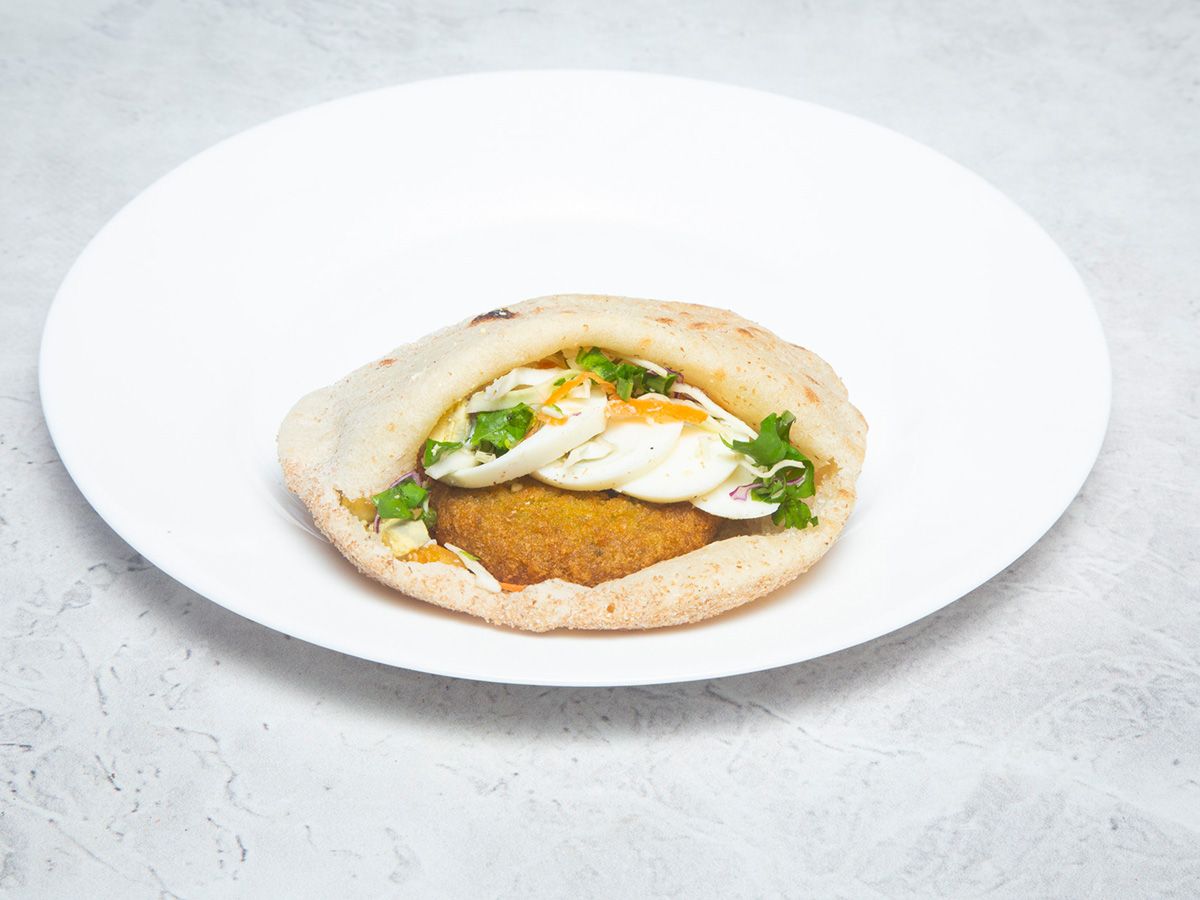 Taamia With Boiled Eggs Sandwich