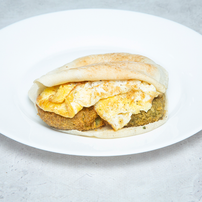 Taamia with fried eggs Sandwich