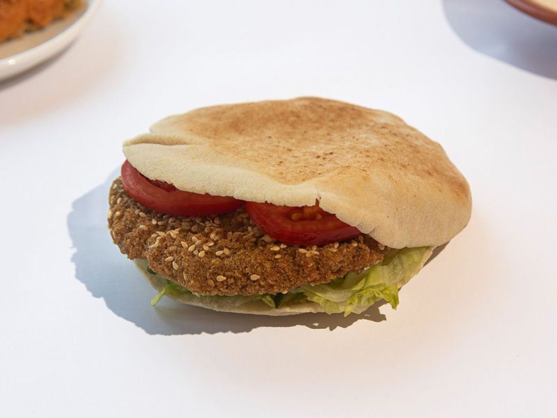 Falafel with Pickled Lemons with Safflower Sandwich