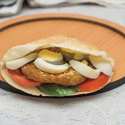 Falafel Sandwich with Eggs