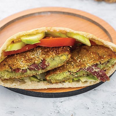 Taamia with Pastrami