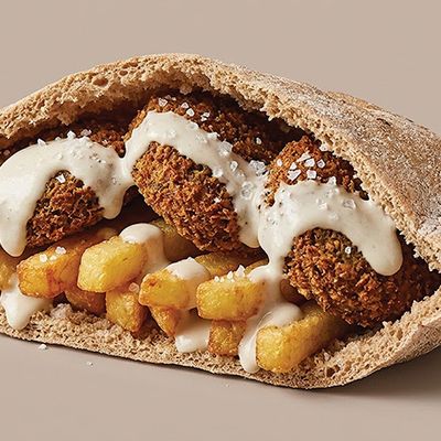 Taamia with Potatoes Sandwich
