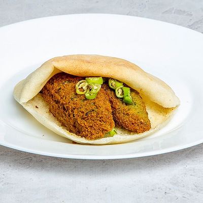 Taamia With Potatoes With Eggplant Sandwich