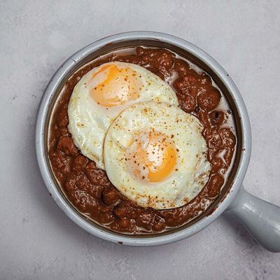 علبة بيض مقلي من جهة واحدة