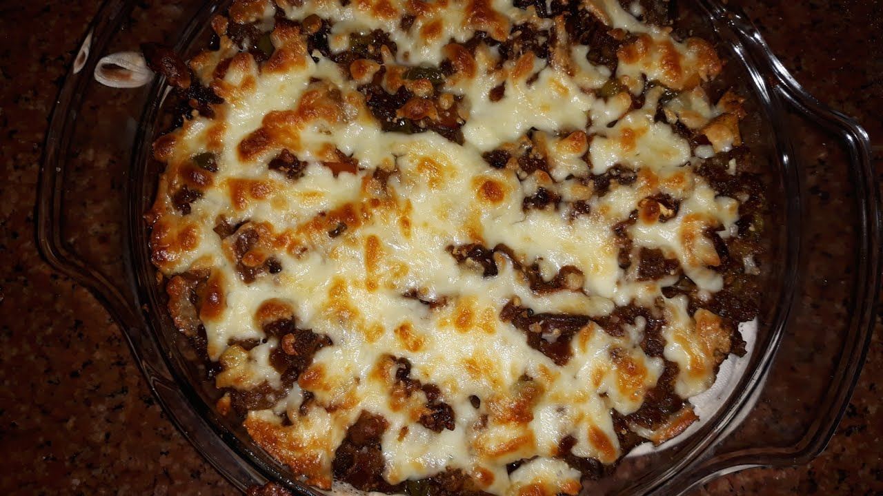 Pasta Liver With Mozzarella Cheese Casserole