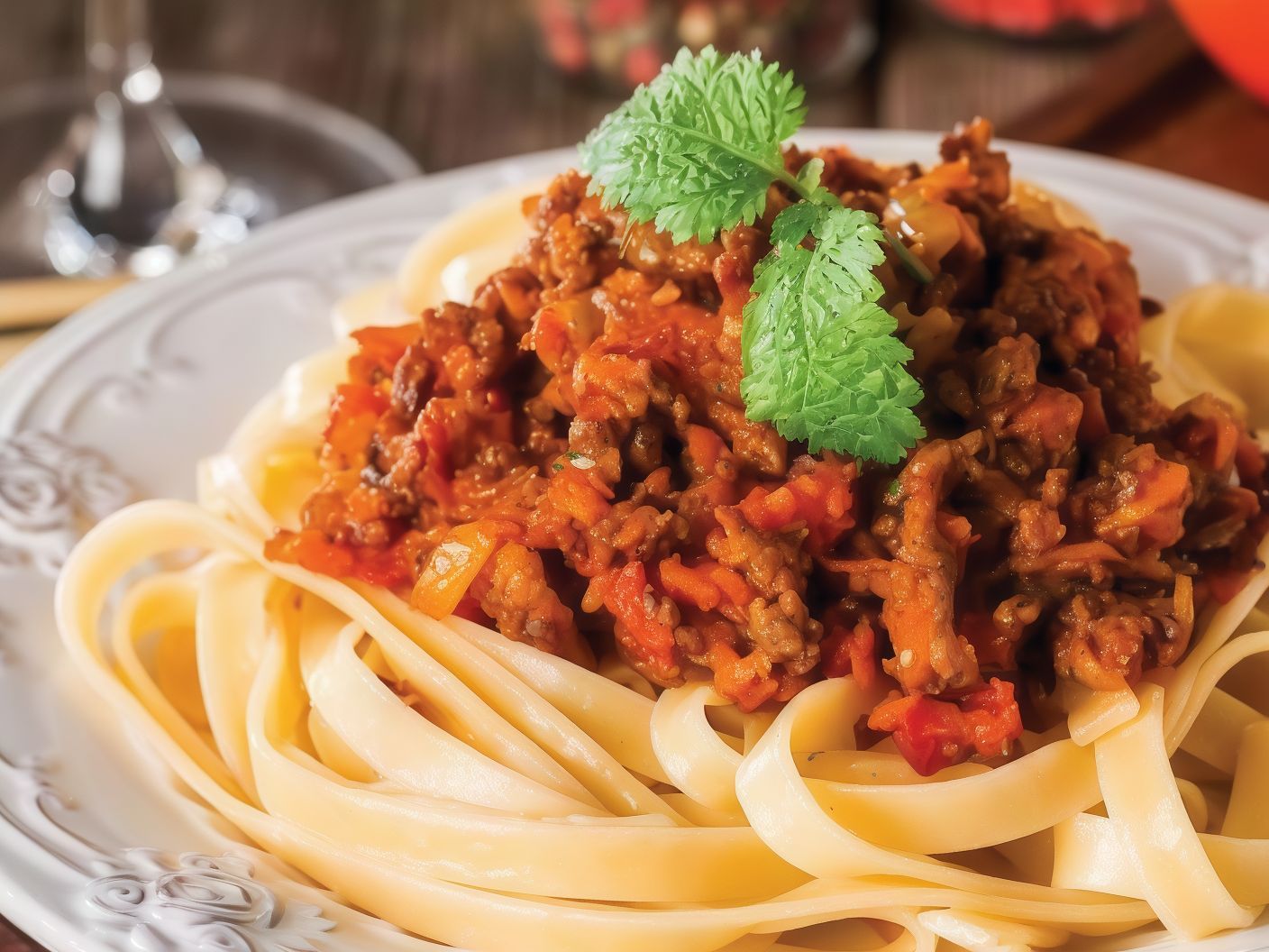 Tagliatelle with minced meat