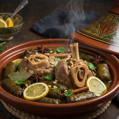 Knuckles Casserole with Vine Leaves