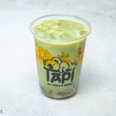 Mango match latte Boba