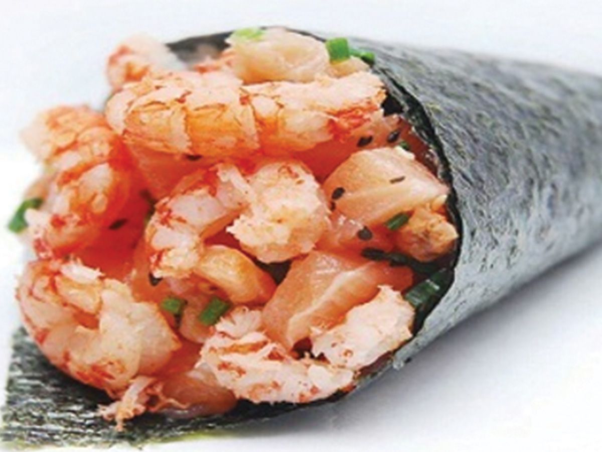Temaki shrimp boiled