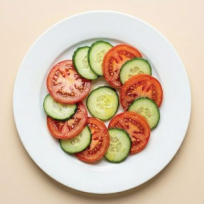 Tomato and cucumber dish