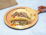 1 Piece Tostado Tacos Shredded Beef