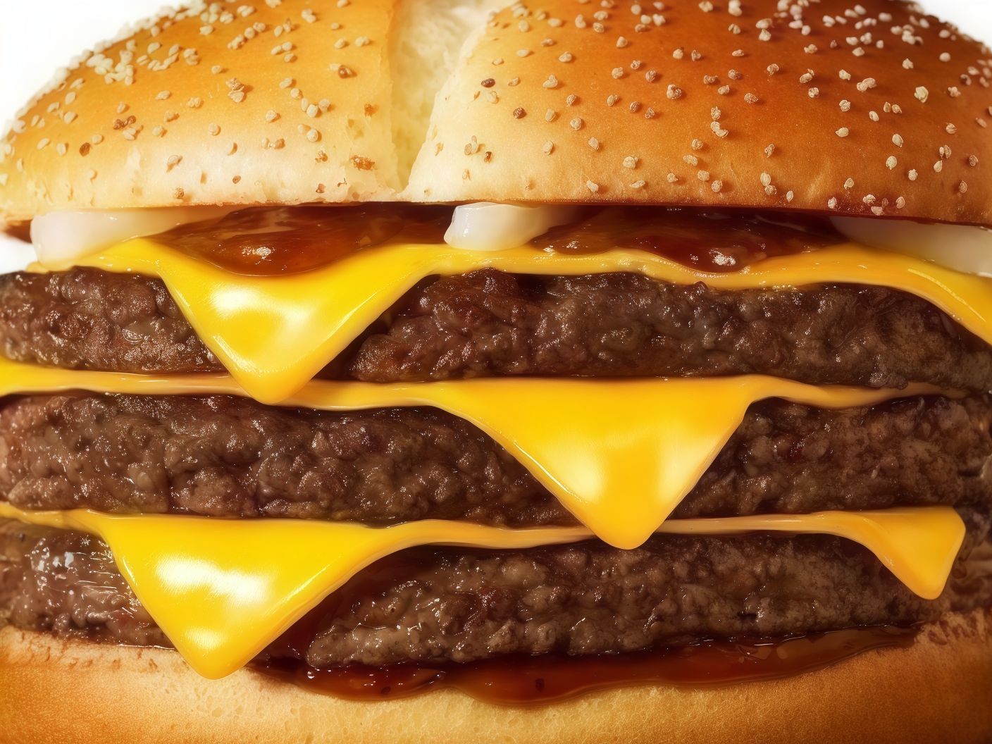 Triple Beef Burger Sandwich