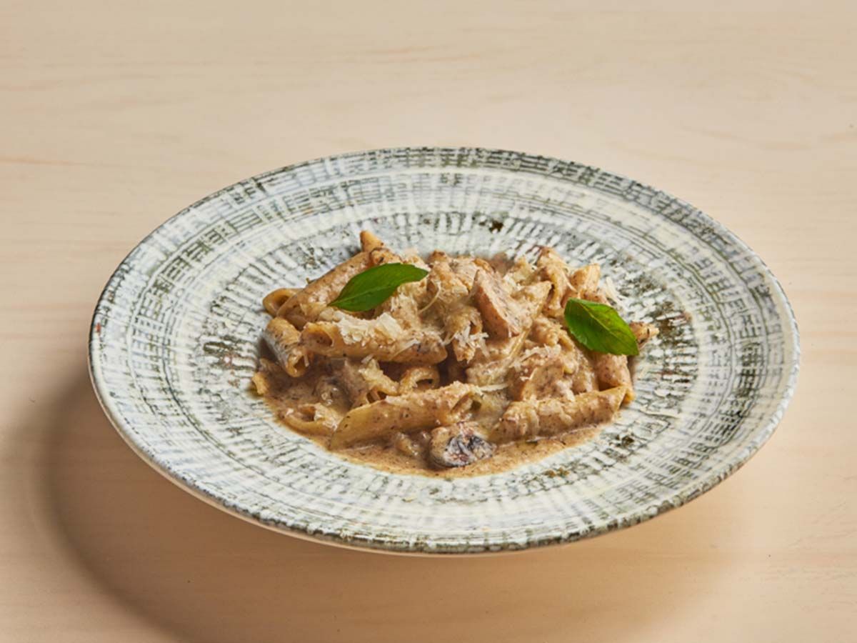 Truffle and mushroom penne pasta