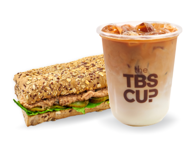 Latte Ice Large + Tuna Sandwich