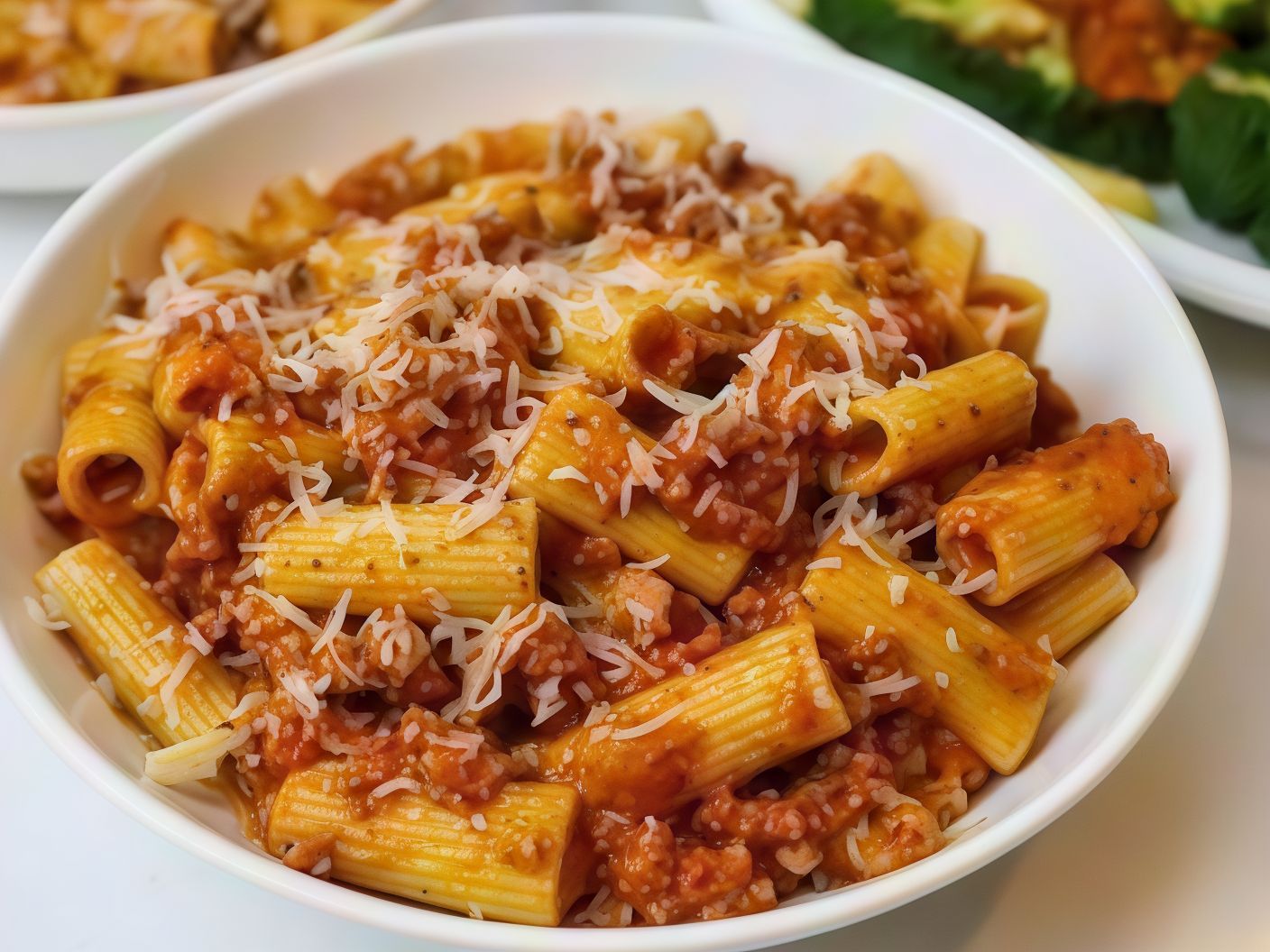 Rosto turkey pasta red sauce