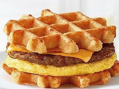 Burger And Eggs Waffle