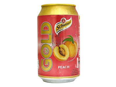 Peach Schweppes Gold Can