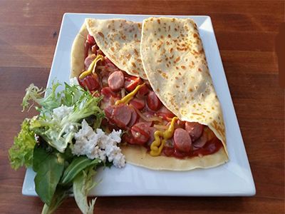 Mexican Hot Dog Crepe