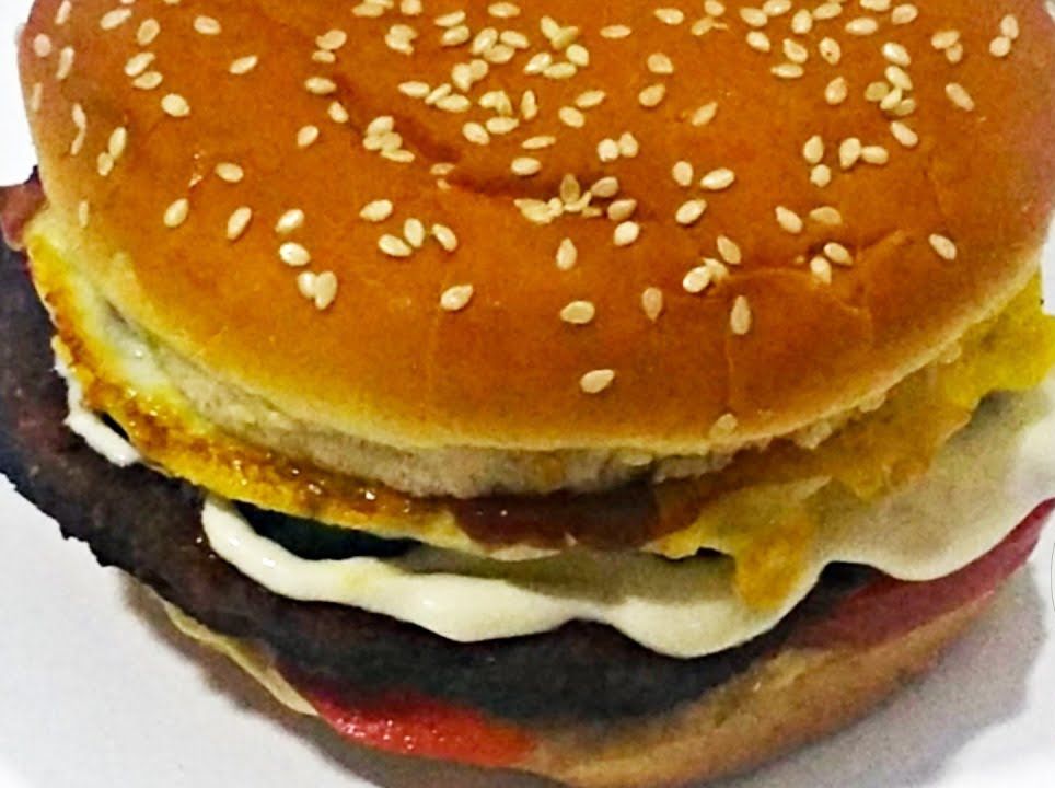 Burger With Eggs Sandwich