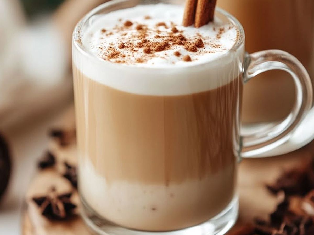 Vanilla cinnamon latte hot