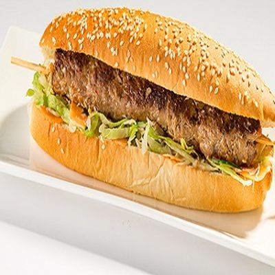 Veal kebab sandwich