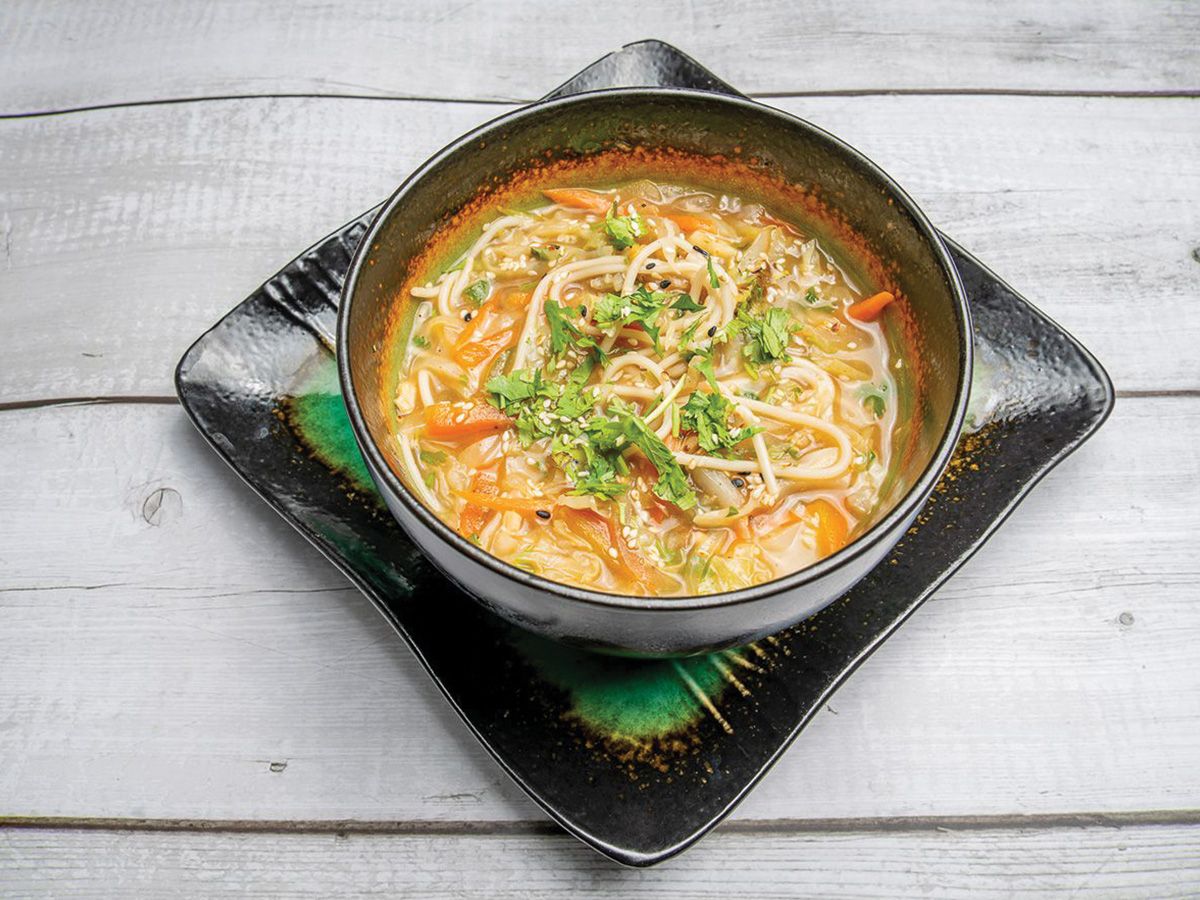 Vegetable noodles soup