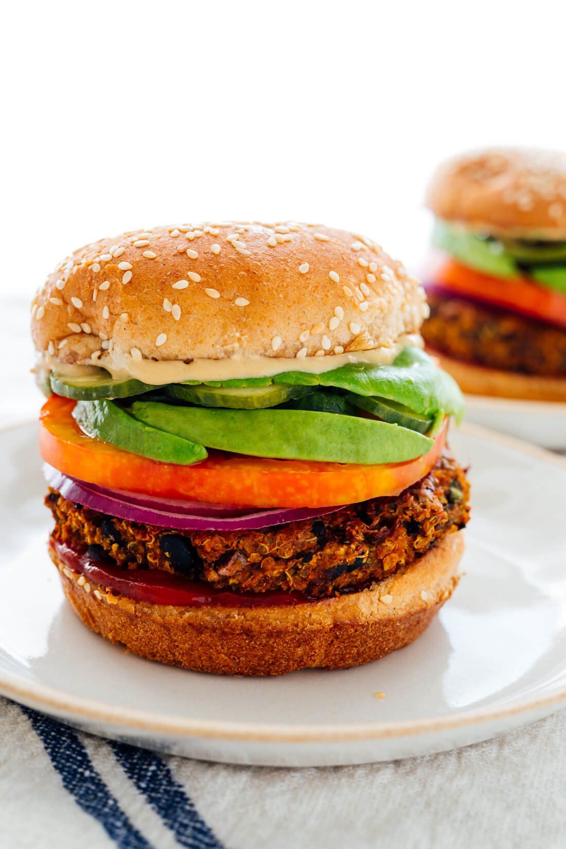 Plain burger with Potatoes sandwich